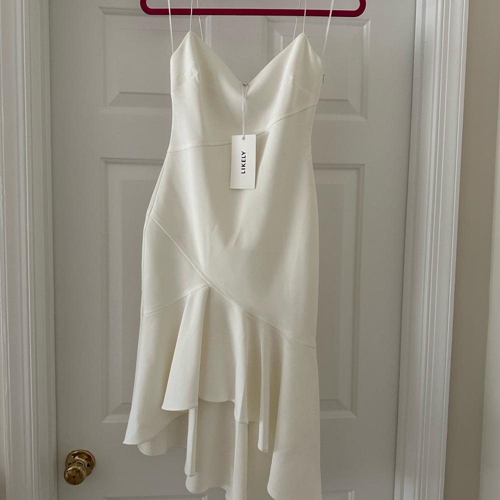 NWT Likely White Asymmetrical Dress